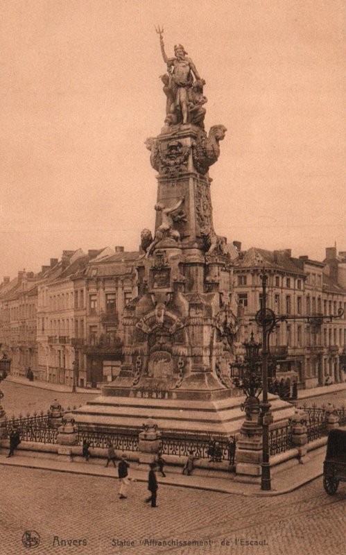 Statue Affranchissement de L'Escaut,Antwerp,Belgium BIN