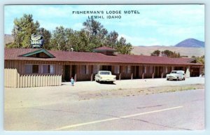 LEMHI, Idaho ID ~ Roadside FISHERMAN'S LODGE MOTEL ca 1950s  Postcard