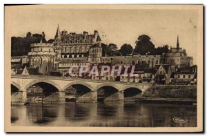 Old Postcard Amboise The Chateau Sur Loire