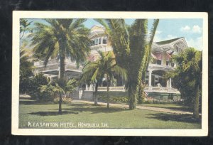 HONOLULU TERRITORY HAWAII PLEASANTON HOTEL VINTAGE POSTCARD