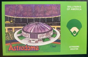 Mint USA Picture Postcard Astrodome Houston  Ballparks Of America