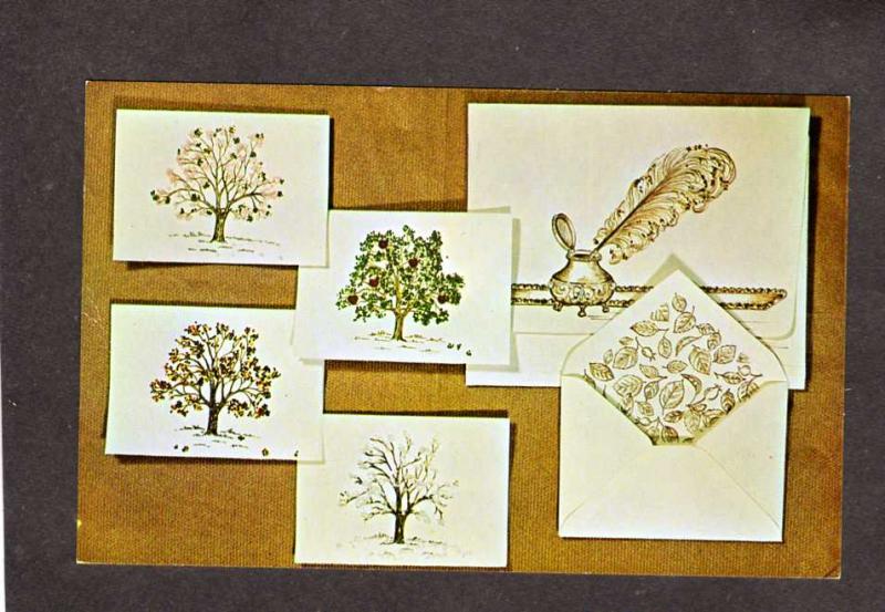 IA Tree Notes National Handcraft Institute Des Moines Iowa Postcard Advertising