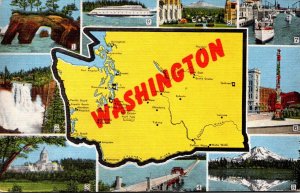 Washington Map With Multi Views