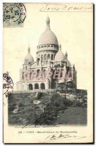 Old Postcard Paris Sacre Coeur in Montmartre