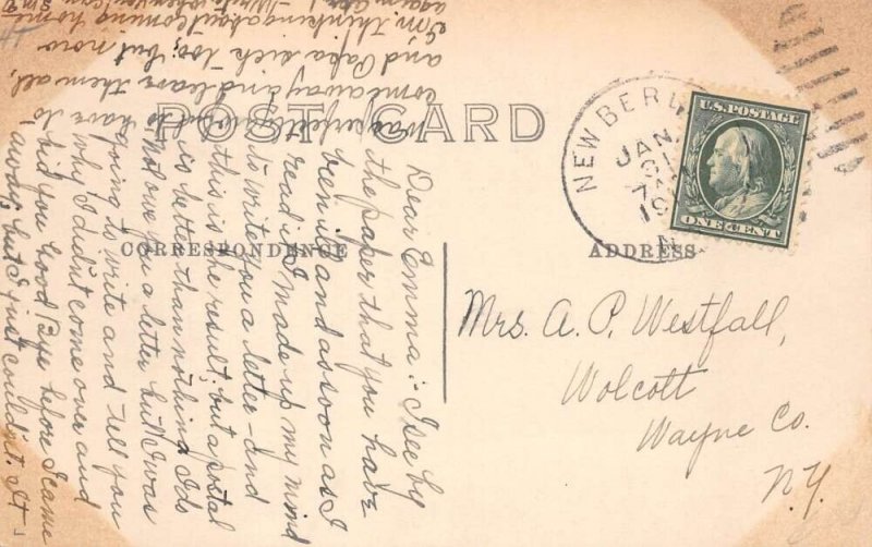 Sidney New York Main Street Post Office Dentist Real Photo PC AA78947