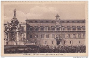 Palazzo Reale e Monumento A Filippo V, Palermo (Sicily), Italy, 1900-1910s