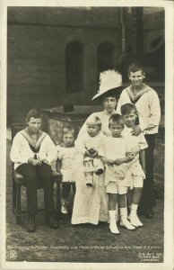 Grand Duchess Anastasia Mikhailovna of Russia with 6 Grandchildren (1912) RPPC