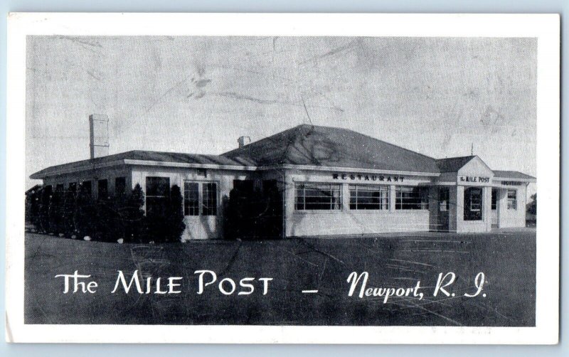 Newport Rhode Island Postcard The Mile Post Exterior View Building 1910 Unposted