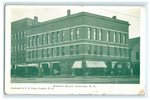 Masonic Block Building Concord NH New Hampshire Postcard (AR5)