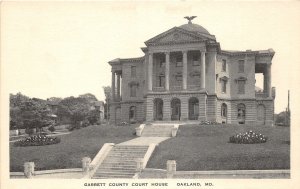 F59/ Oakland Maryland Postcard c1920s Garrett County Court House