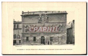 Old Postcard Avignon Old Hotel of the current Music Conservatory Currency