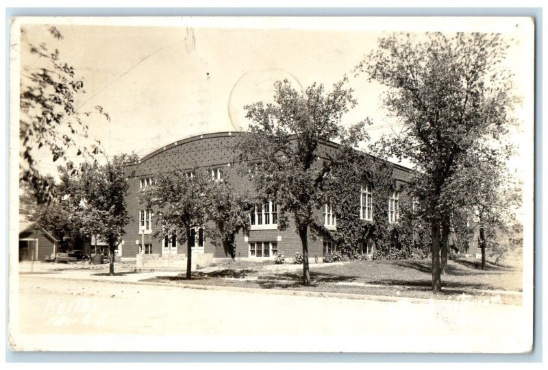 1938 City Auditorium Building Miller South Dakota SD RPPC Photo Vintage Postcard