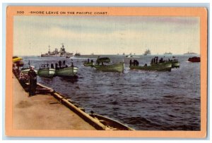 1950 Shore Leave On The Pacific Coast US Navy Long Beach California CA Postcard