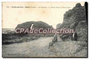 Old Postcard Croix de Vie in Sion (Vendee) Les Rochers