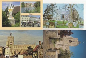 St Marys Church Diss 4x Norfolk Postcard s incl Limited Edition