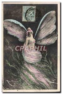 Old Postcard Butterfly Woman John Lawrence