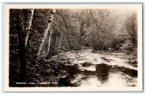 Lebanon New Hampshire Postcard RPPC Photo View Of Mascoma River c1920's Vintage
