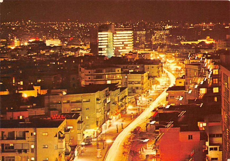 Partial View at Night towards Ben Yehuda Street Tel Aviv Israel Unused 