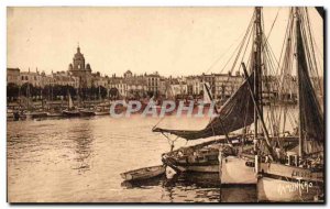 Old Postcard La Rochelle A corner Yacht Harbor