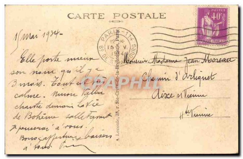 Paris Postcard Old Place Concorde