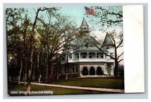 Vintage 1900's Colorized Photo Postcard State Building Poland Springs Maine