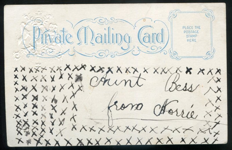 dc549 - ST. JOHN NB Postcard 1900s Reversing Falls. Patriotic Crest Heraldic