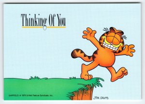 Garfield Thinking Of You Vintage Postcard Greetings Jim Davis Orange Tabby 1978