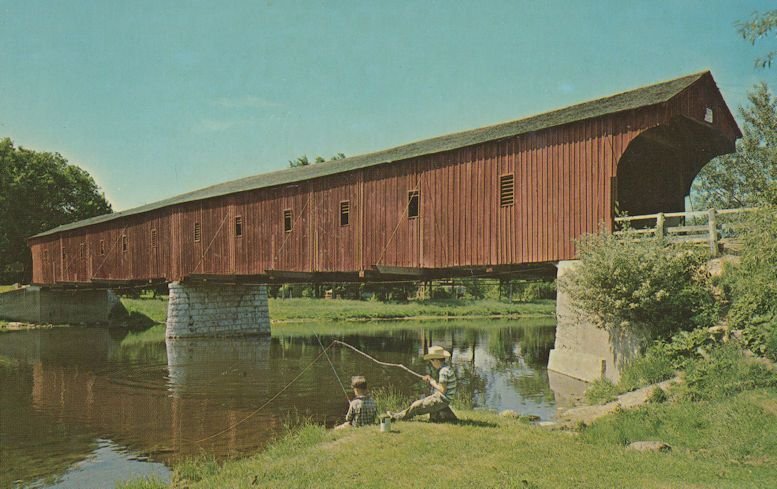 The West Montrose Covered Bridge Ontario Canada Postcard