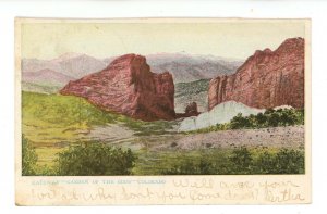 CO - Colorado Springs. Garden of the Gods Gateway & Pikes Peak