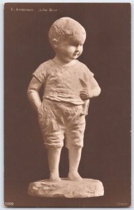 Vintage E. Andersen Sculpture 'Lille Bror' Postcard by Alex Vincent Denmark