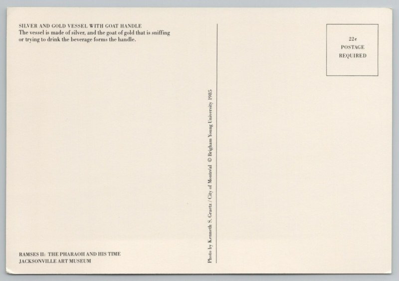 Space & Science~Silver Vessel w/Gold Goat Handle~Florida Museum~Continental PC 