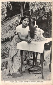 uk42238 fruit seller on road to kandy celyon costume folklore types