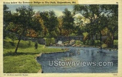 Entrance Bridge, City Park in Hagerstown, Maryland