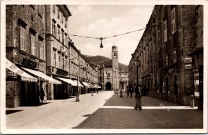 Croatia Dubrovnik Ragusa Kralja Petra Ulica Vintage RPPC 09.76