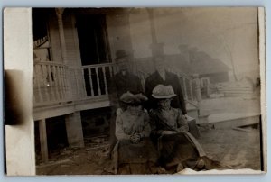 c1910's Crossdressing Men House Scene RPPC Photo Unposted Antique Postcard