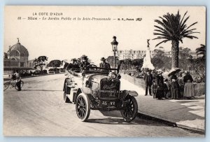 Nice France Postcard French Riviera Public Garden Promenade Pier c1910