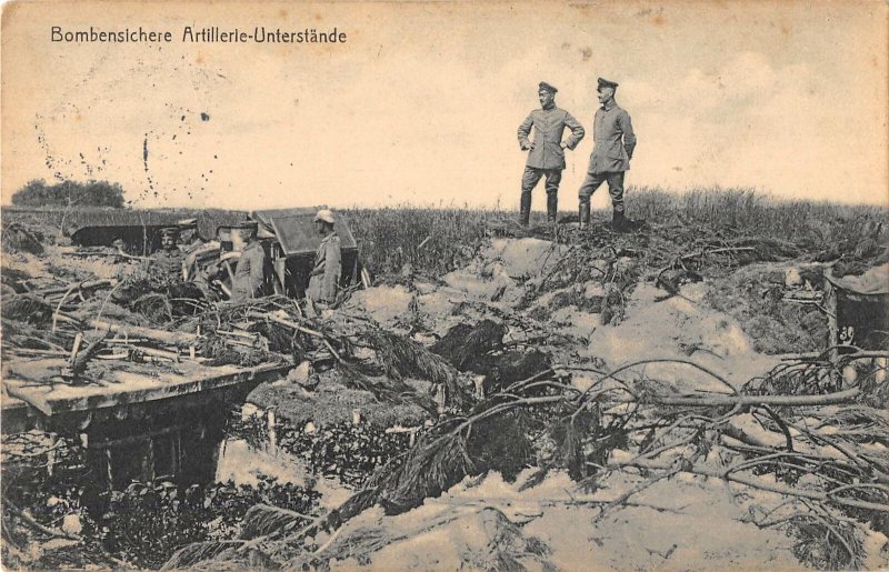 US3121 Bombensichere Artillerie Unterstande Ruins WW1  feldpost stengel