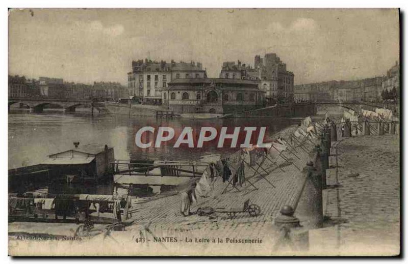 Old Postcard Nantes The Loire has the Fish Lavandiere