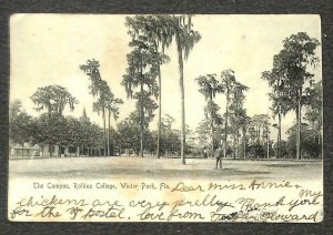 ROLLINS COLLEGE CAMPUS WINTER PARK FLORIDA GRAHAMSVILLE DPO DOANE POSTCARD 1908