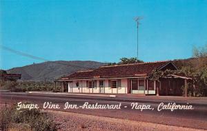 Napa California birds eye view Grape Vine Inn Restaurant vintage pc Z21919