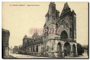 Postcard Old Grand Andely Notre Dame Church