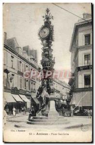 Old Postcard Amiens Place Gambetta