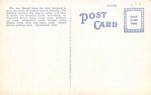 Becker Funeral Home Milwaukee, WI USA Funeral Home Postcard