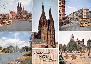 Rheinufer Dom Rudolplatz Koln am Rhein France 1953 