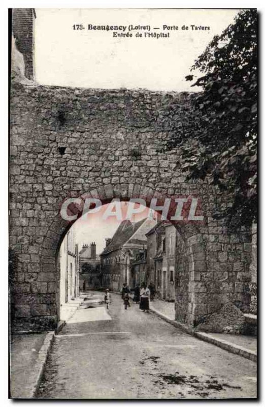 Old Postcard Beaugency Loiret Tavers Gate Entrance of the Hospital