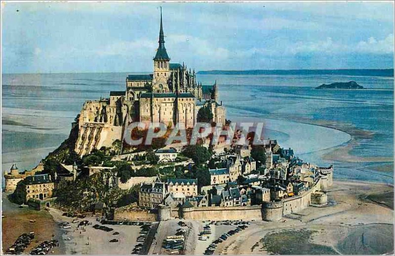 Old Postcard Mont Saint Michel View Aerienne