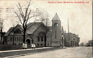 Church of Christ, Kendallville IN c1915 Vintage Postcard G53