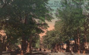 Vintage Postcard 1907 State Street East Elliot Street Springfield Massachusetts