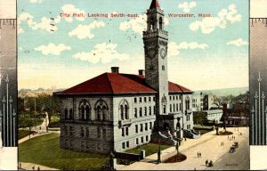 Massachusetts Worcester City Hall Looking Southeast 1913