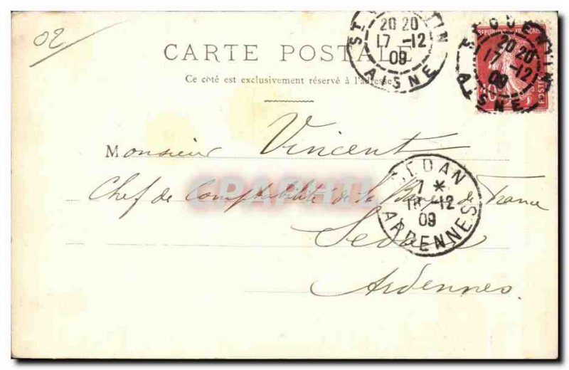 Old Postcard Girl Unknown Museum Tower St Quentin